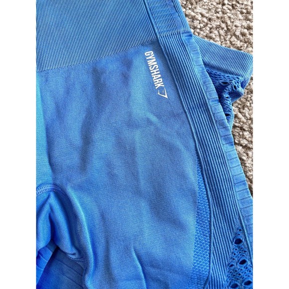 Gymshark Energy Seamless Cropped Leggings Blue Size Medium - Picture 3 of 7